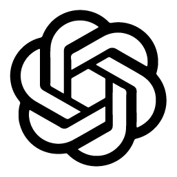 Logo de ChatGPT de OpenAI, asistente de inteligencia artificial conversacional.